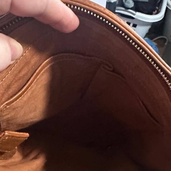 Scully Tan Leather Crossbody Bag with Diamond Accents - Picture 8 of 16